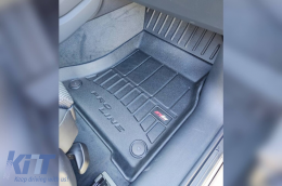 Specific rubber mats suitable for Audi Q5 after 2017, 4-piece set, black color, with 24-month warranty-image-6221106