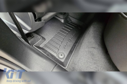 Specific rubber mats suitable for Audi Q5 after 2017, 4-piece set, black color, with 24-month warranty-image-6221111