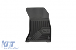 Specific rubber mats suitable for Audi Q5 after 2017, 4-piece set, black color-image-6226674