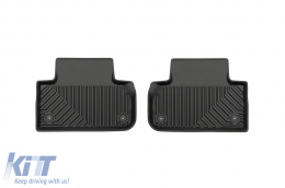 Specific rubber mats suitable for Audi Q5 after 2017, 4-piece set, black color-image-6226675