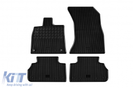 Specific rubber mats suitable for Audi Q5, Q5 TFSI E-Tron after 2017, Q5 Sportback after 2021, Q5 after 2025. Set of 4 pcs, black.-image-6249588