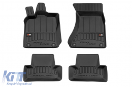 image-74-Specific rubber mats suitable for Audi Q5 2008-2017, 4-piece set, black color, with 24-month warranty