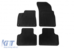image-61-Specific rubber mats suitable for Audi Q7 after 2015, Q8 after 2018, 4-piece set, black color