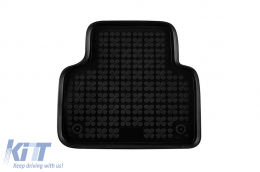 Specific rubber mats suitable for Audi Q7 after 2015 with 5 or 7 seats with the third row seats, Q8 after 2018, 4-piece set, black color-image-6213676