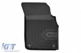 Specific rubber mats suitable for Audi Q7 after 2015, Q8 after 2018, 4-piece set, black color-image-6226830
