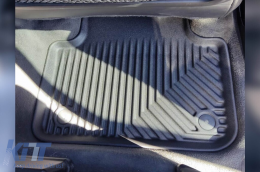 Specific rubber mats suitable for Audi Q7 after 2015, Q8 after 2018, 4-piece set, black color-image-6226836