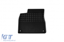 Specific rubber mats suitable for Audi Q7 after 2015, Q8 after 2019, 4-piece set, black color-image-6228891