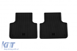 Specific rubber mats suitable for Audi Q7 after 2015, Q8 after 2019, 4-piece set, black color-image-6228893