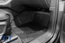 Specific rubber mats suitable for Audi Q7 after 2015, Q8 after 2019, 4-piece set, black color-image-6228895