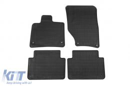 Specific rubber mats suitable for Audi Q7 2006-2015, 4-piece set, black color-image-6212938