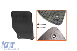 Specific rubber mats suitable for Audi Q7 2006-2015, 4-piece set, black color-image-6212940