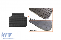 Specific rubber mats suitable for Audi Q7 2006-2015, 4-piece set, black color-image-6212941