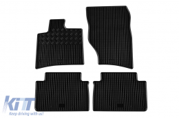 Specific rubber mats suitable for Audi Q7 2006-2015, 4-piece set, black color - ABFMA6018727