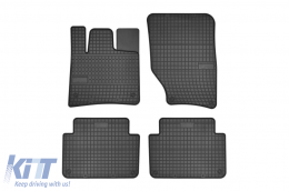 Specific rubber mats suitable for Audi Q7 2006-2015, 4-piece set, black color