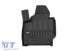 Specific rubber mats suitable for Audi TT 2006-2014, 4-piece set, black color, with 24-month warranty-image-6222724