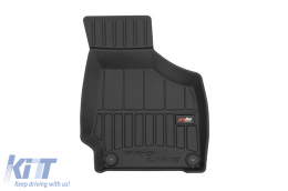 Specific rubber mats suitable for Audi TT 2006-2014, 4-piece set, black color, with 24-month warranty-image-6222725