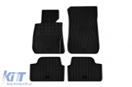 Specific rubber mats suitable for BMW 1 Series E87 2003-2012, 4-piece set, black color-image-6248255