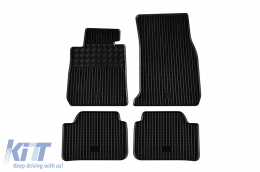 Specific rubber mats suitable for BMW 1 Series F20, F21 2011-2019, 4-piece set, black color-image-6248260