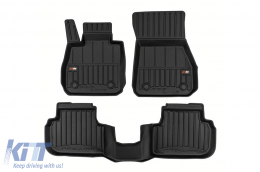 Specific rubber mats suitable for BMW 2 Series Gran Coupe F44 after 2019, 4-piece set, black color, with 24-month warranty-image-6223871