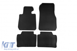 image-0-Specific rubber mats suitable for BMW 3 Series F30 sedan, F31 wagon 2012-2019, 4-piece set, black color