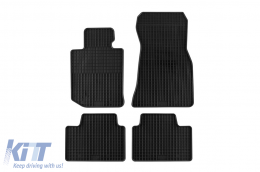 Specific rubber mats suitable for BMW 3 Series G20 sedan, G21 wagon after 2019, 4-piece set, black color-image-6213119