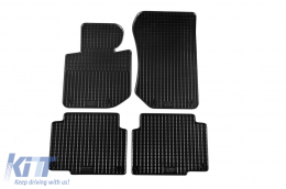Specific rubber mats suitable for BMW 3 Series E36 sedan, wagon, coupe, compact 1991-1998, 4-piece set, black color-image-6213156