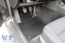 Specific rubber mats suitable for BMW 3 Series E36 sedan, wagon, coupe, compact 1991-1998, 4-piece set, black color-image-6213161
