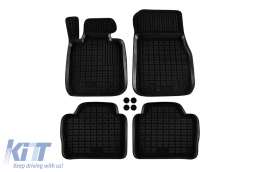 image-41-Specific rubber mats suitable for BMW 3 Series F30, F31 2013-2018, Series 4 F32, F36 Grand Coupe after 2013, 4-piece set, black color