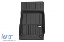 Specific rubber mats suitable for BMW 3 Series E46 sedan, wagon, coupe, cabrio 1998-2007 without xDrive version, 4-piece set, black color, with 24-month warranty-image-6223101