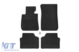 Specific rubber mats suitable for BMW 3 Series E90 sedan, E91 wagon 2004-2012, 4-piece set, black color - ABFMB6018565
