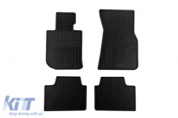Specific rubber mats suitable for BMW 3 Series G20 sedan, G21 wagon after 2019, BMW 4 Series G26 Gran Coupe after 2020, 4-piece set, black color-image-6229124