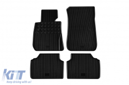 Specific rubber mats suitable for BMW 3 Series E90, E91 2005-2011 xDrive, 4-piece set, black color-image-6248265