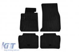 Specific rubber mats suitable for BMW 3 Series F30, F31 2011-2019, Series 4 F32, F33, F36 after 2013, 4-piece set, black color - ABFMB6023428
