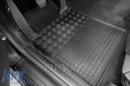Specific rubber mats suitable for BMW 3 Series E46 sedan 1998-2005, 4-piece set, black color-image-6249310