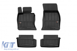 image-0-Specific rubber mats suitable for BMW 4 Series F33 2013-2020, 4-piece set, black color, with 24-month warranty