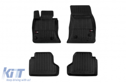 image-43-Specific rubber mats suitable for BMW 4 Series F32 Coupe 2013-2020, 4-piece set, black color, with 24-month warranty