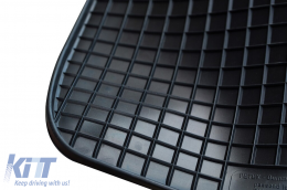 Specific rubber mats suitable for BMW 5 Series G30 sedan, G31 wagon after 2017, 4-piece set, black color-image-6213086