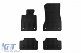 Specific rubber mats suitable for BMW 5 Series G60 sedan, G60-E, G61 wagon after 2023, 4-piece set, black color-image-6213089