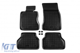 image-4-Specific rubber mats suitable for BMW 5 Series E60 sedan, E61 wagon 2003-2010, 4-piece set, black color