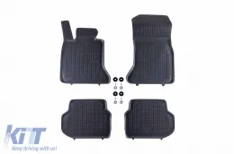 image-18-Specific rubber mats suitable for BMW 5 Series F10 sedan, F11 wagon 2010-2013, 4-piece set, grey color