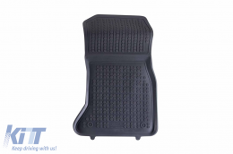 Specific rubber mats suitable for BMW 5 Series F10 sedan, F11 wagon 2010-2013, 4-piece set, grey color-image-6214205