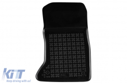 Specific rubber mats suitable for BMW 5 Series F10 sedan, F11 wagon 2013-2017, 4-piece set, black color-image-6214228