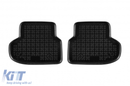 Specific rubber mats suitable for BMW 5 Series F10 sedan, F11 wagon 2013-2017, 4-piece set, black color-image-6214229