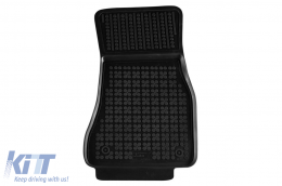 Specific rubber mats suitable for BMW 5 Series G30 sedan, G31 wagon after 2017, 4-piece set, black color-image-6214284