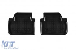 Specific rubber mats suitable for BMW 5 Series G60 sedan, G61 wagon after 2023, 4-piece set, black color-image-6214370