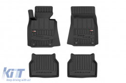 Specific rubber mats suitable for BMW 5 Series E39 1995-2003, 4-piece set, black color, with 24-month warranty - ABFMB6017477
