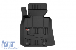 Specific rubber mats suitable for BMW 5 Series E39 1995-2003, 4-piece set, black color, with 24-month warranty-image-6220907