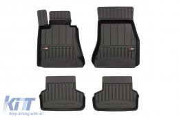 Specific rubber mats suitable for BMW 5 Series G30, G31 after 2017, 4-piece set, black color, with 24-month warranty