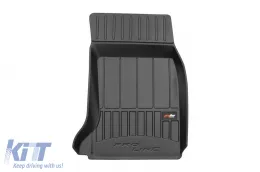 Specific rubber mats suitable for BMW 5 Series E60, E61 2003-2010, 4-piece set, black color, with 24-month warranty-image-6221201