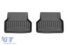 Specific rubber mats suitable for BMW 5 Series E60, E61 2003-2010, 4-piece set, black color, with 24-month warranty-image-6221202